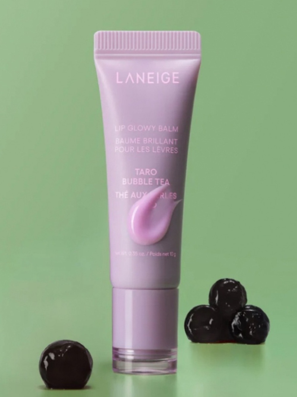 LANEIGE Lip Glowy Balm Taro Bubble Tea — new in box